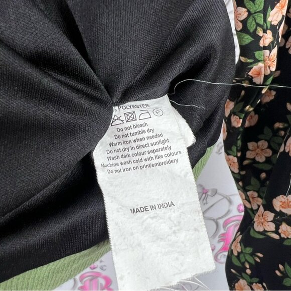 Sugr jacket floral zip up flowers lightweight sweater Green Floral Bomber Jacket - Picture 6 of 7